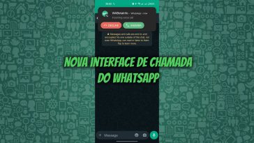 Nova interface de chamada do WhatsApp